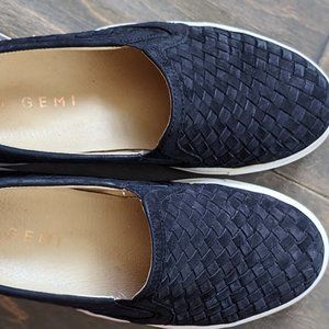 $248 M. Gemi The Cerchio Black Leather Slip Ons 36.5